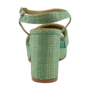 Green Multi Faux Raffia