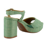 Green Multi Faux Raffia