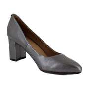 Gunmetal Metallic Leather