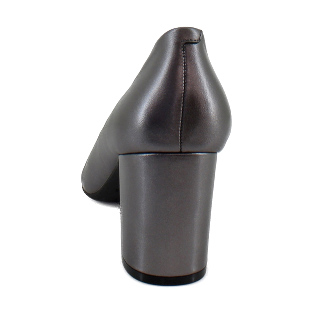 Gunmetal Metallic Leather