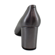 Gunmetal Metallic Leather