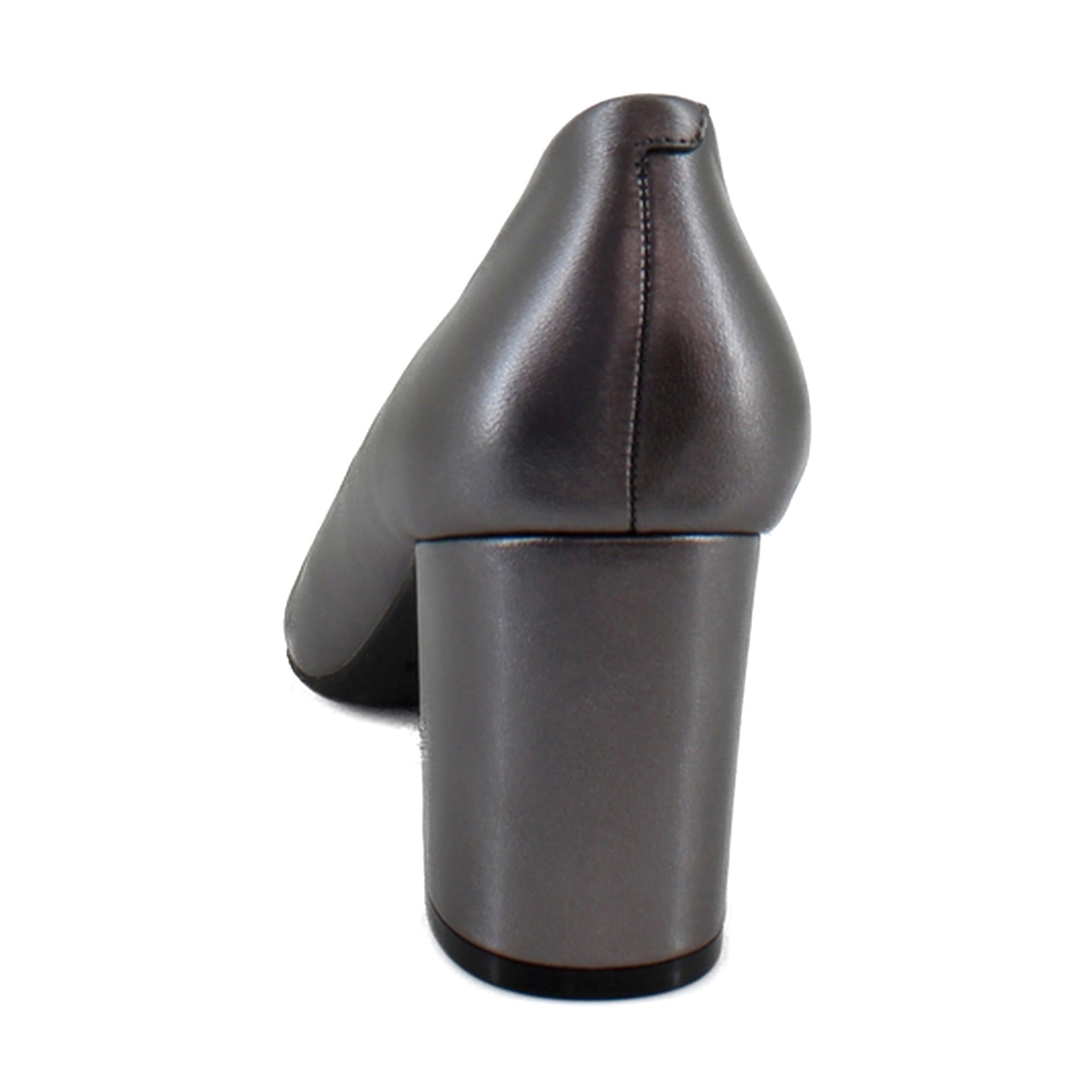 Gunmetal Metallic Leather