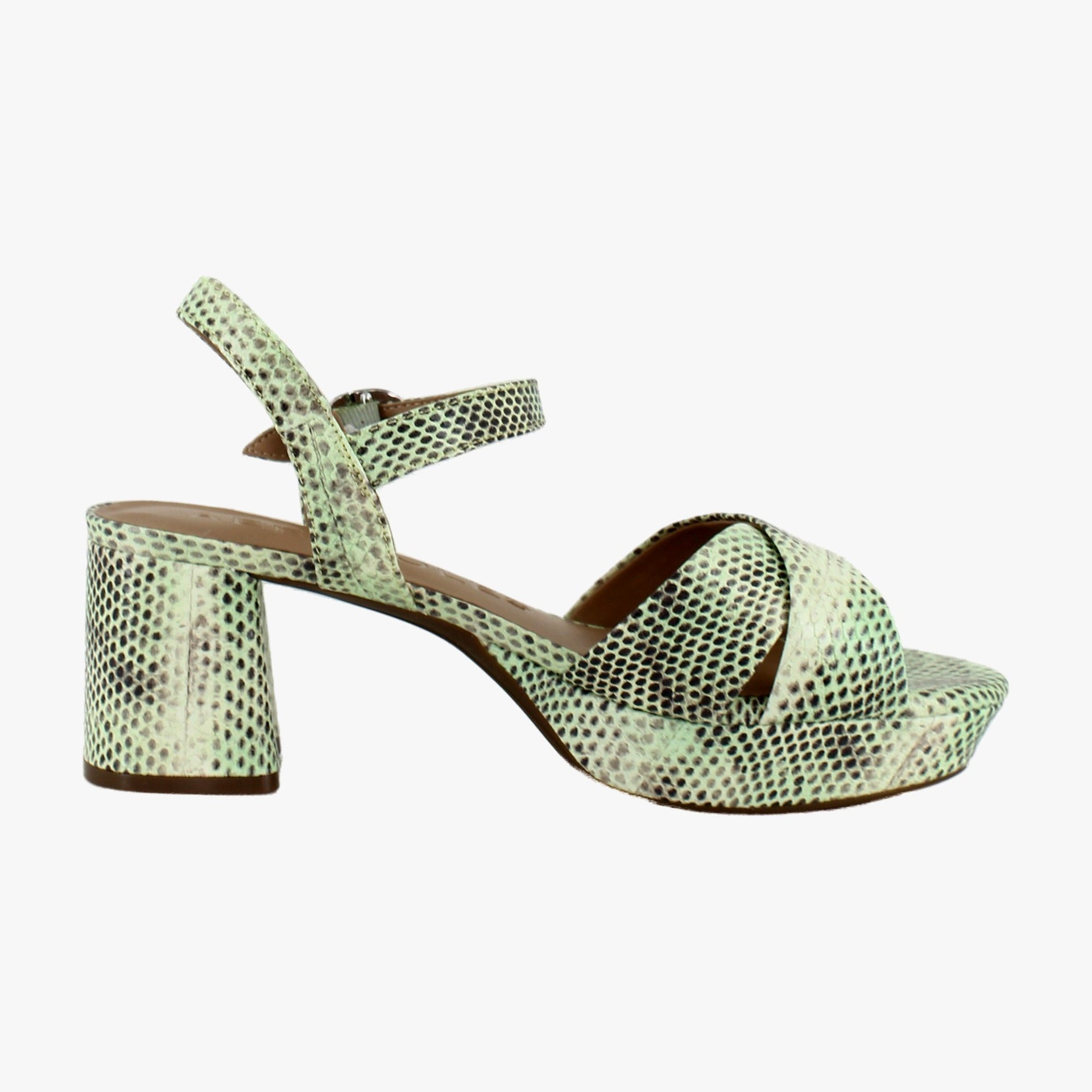 Gleam Snake Print Leather