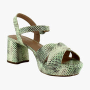 Gleam Snake Print Leather