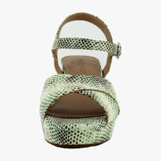 Gleam Snake Print Leather