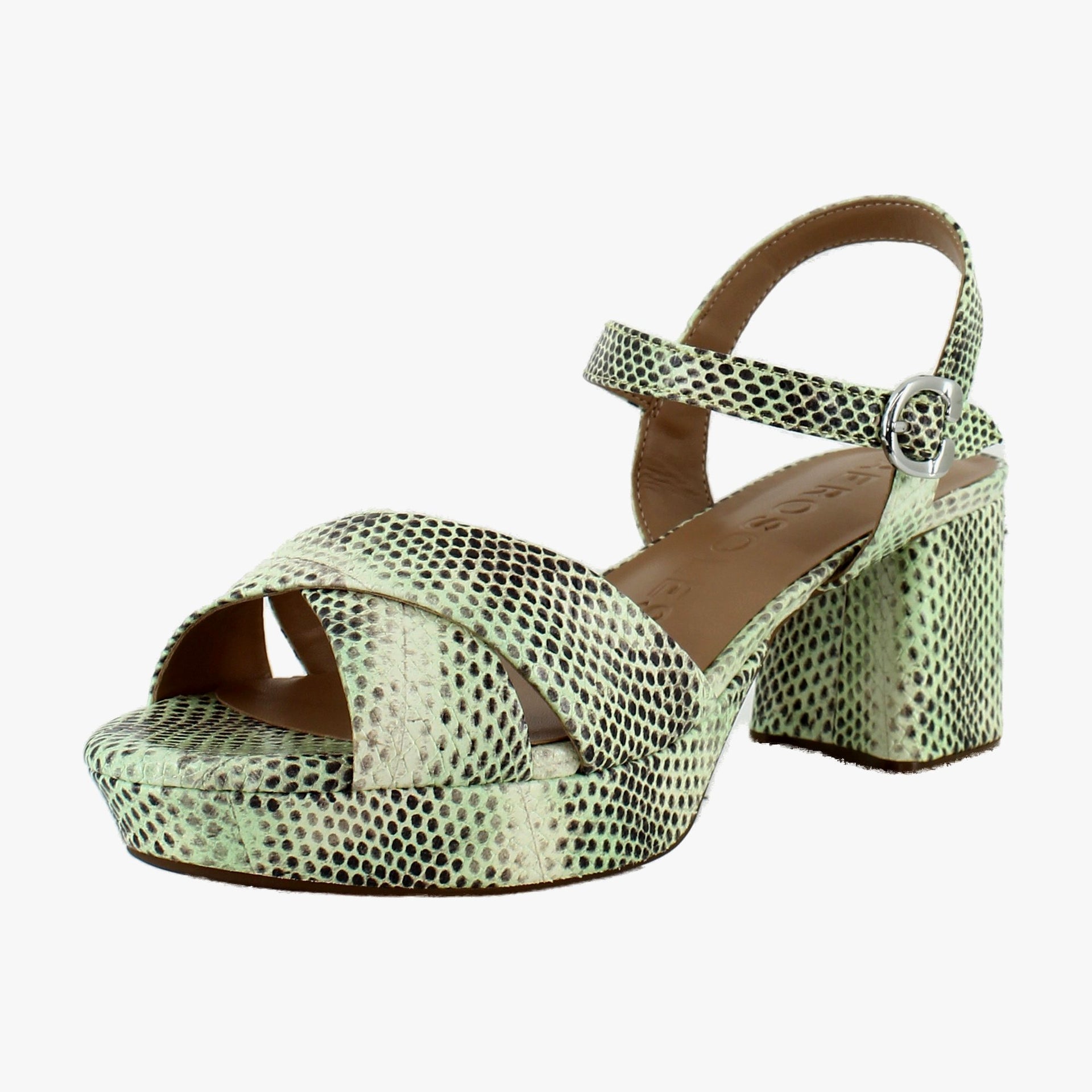 Gleam Snake Print Leather
