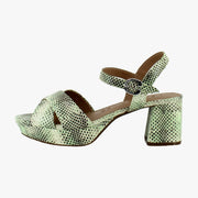 Gleam Snake Print Leather