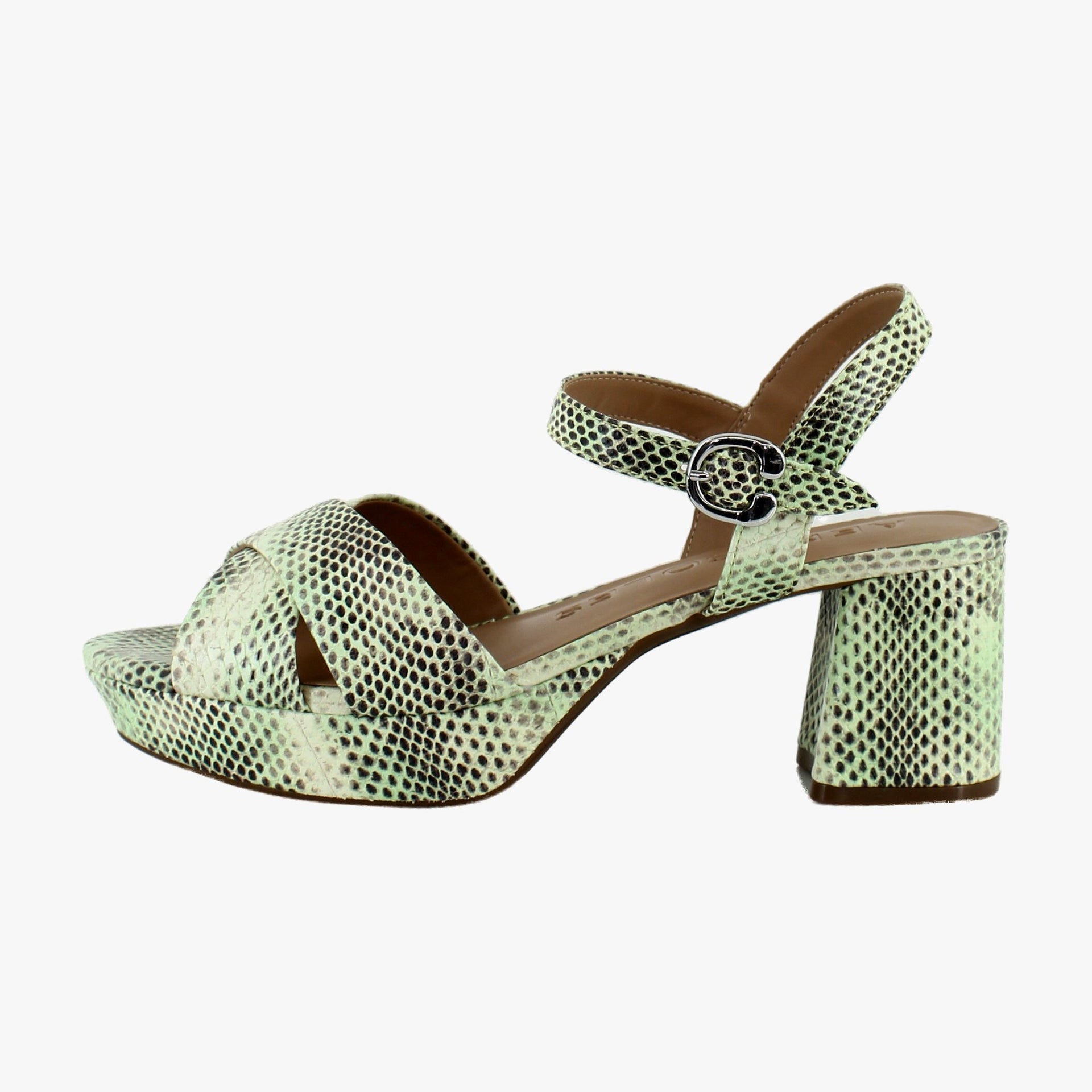 Gleam Snake Print Leather