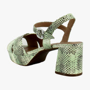 Gleam Snake Print Leather