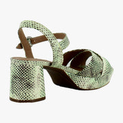 Gleam Snake Print Leather