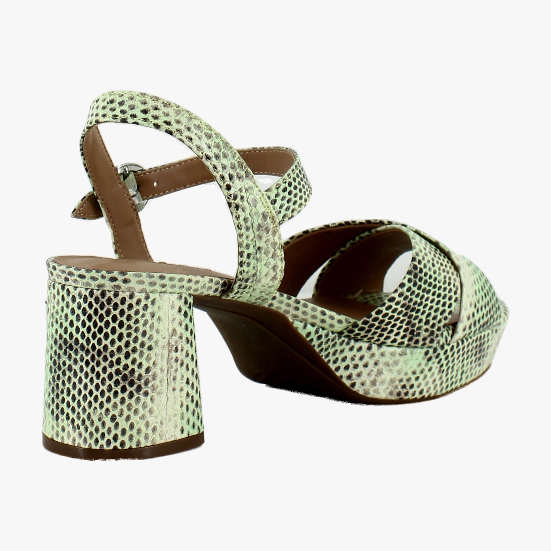 Gleam Snake Print Leather