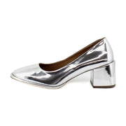 Silver Mirror Metallic Faux Leather