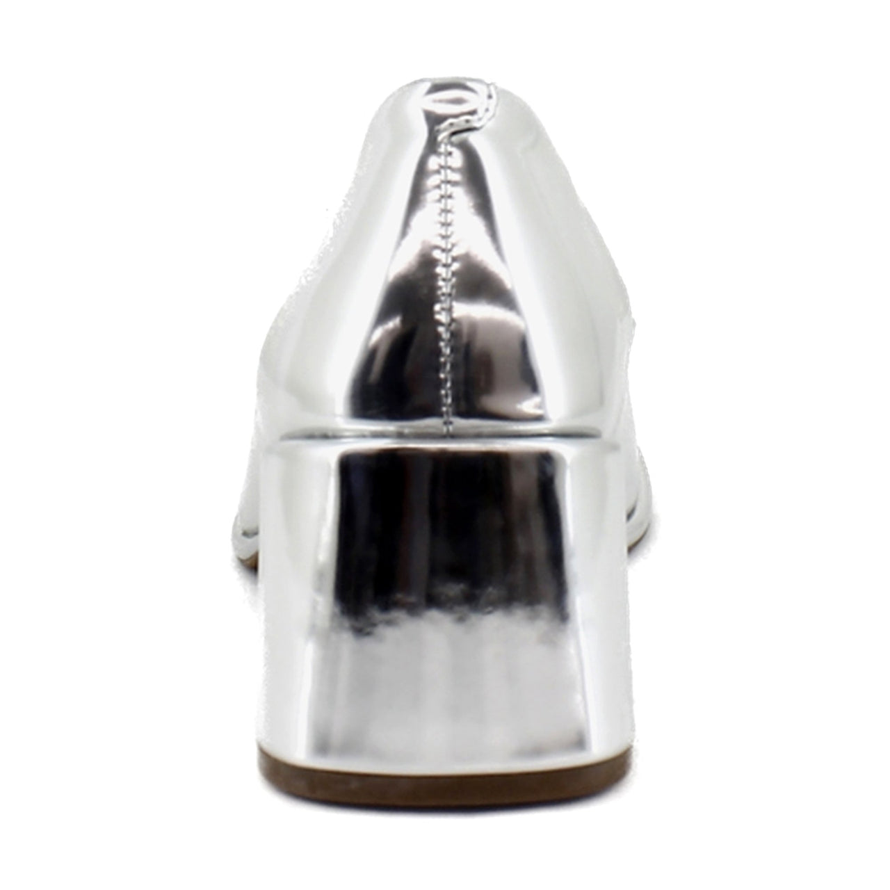 Silver Mirror Metallic Faux Leather