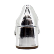 Silver Mirror Metallic Faux Leather