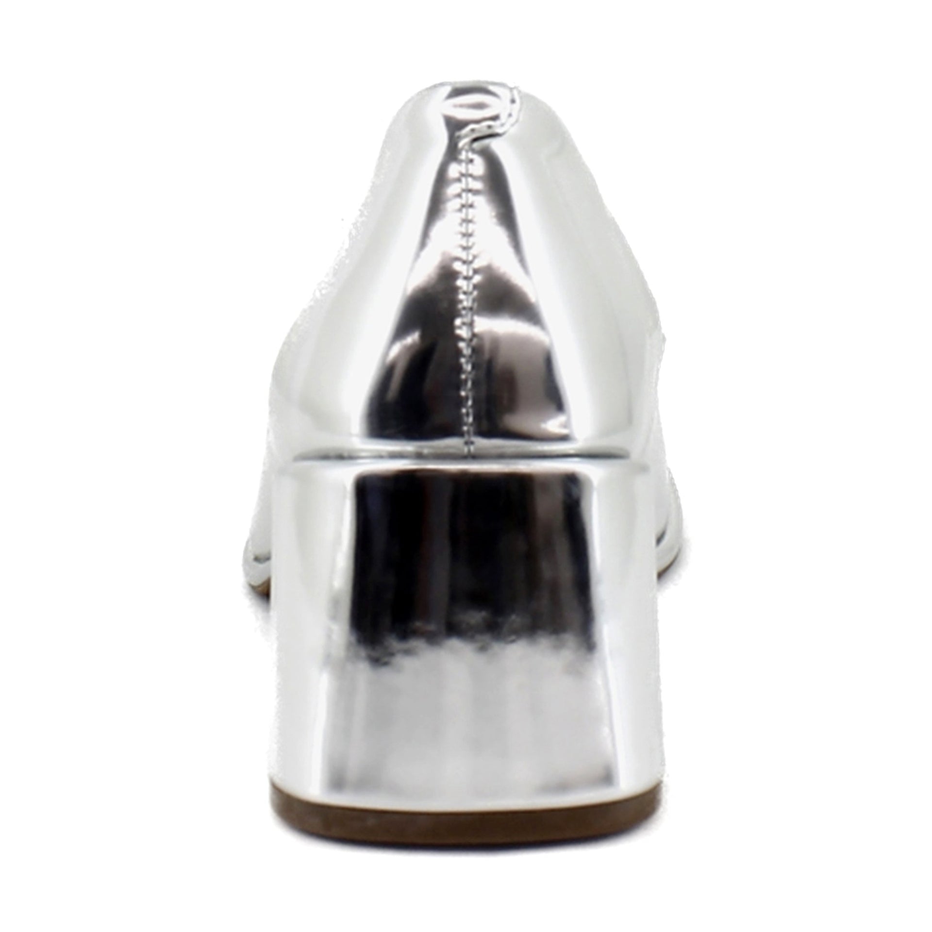 Silver Mirror Metallic Faux Leather