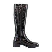 Black Patent Crinkle Faux Leather
