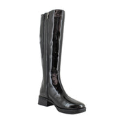 Black Patent Crinkle Faux Leather