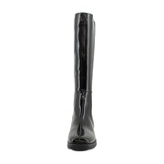 Black Patent Crinkle Faux Leather