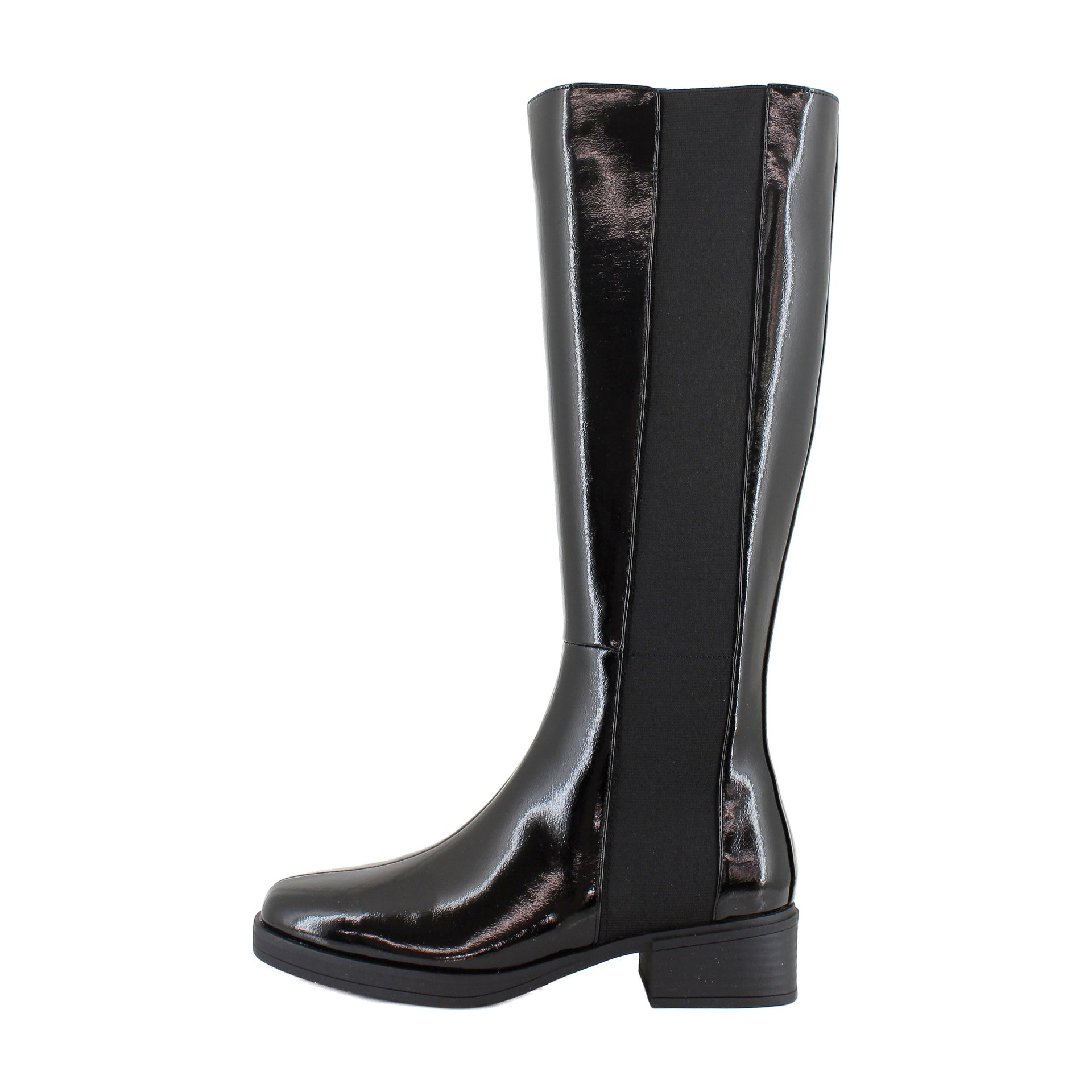 Black Patent Crinkle Faux Leather