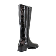 Black Patent Crinkle Faux Leather
