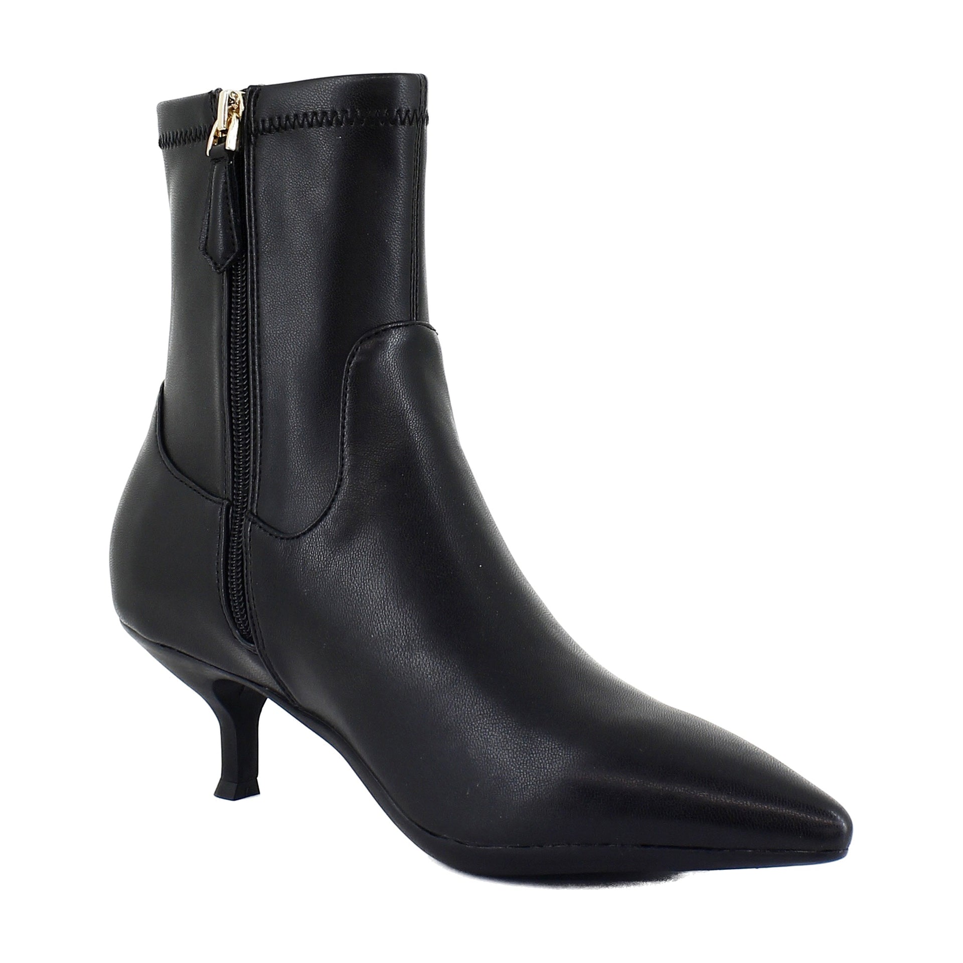 Black Stretch Faux Leather