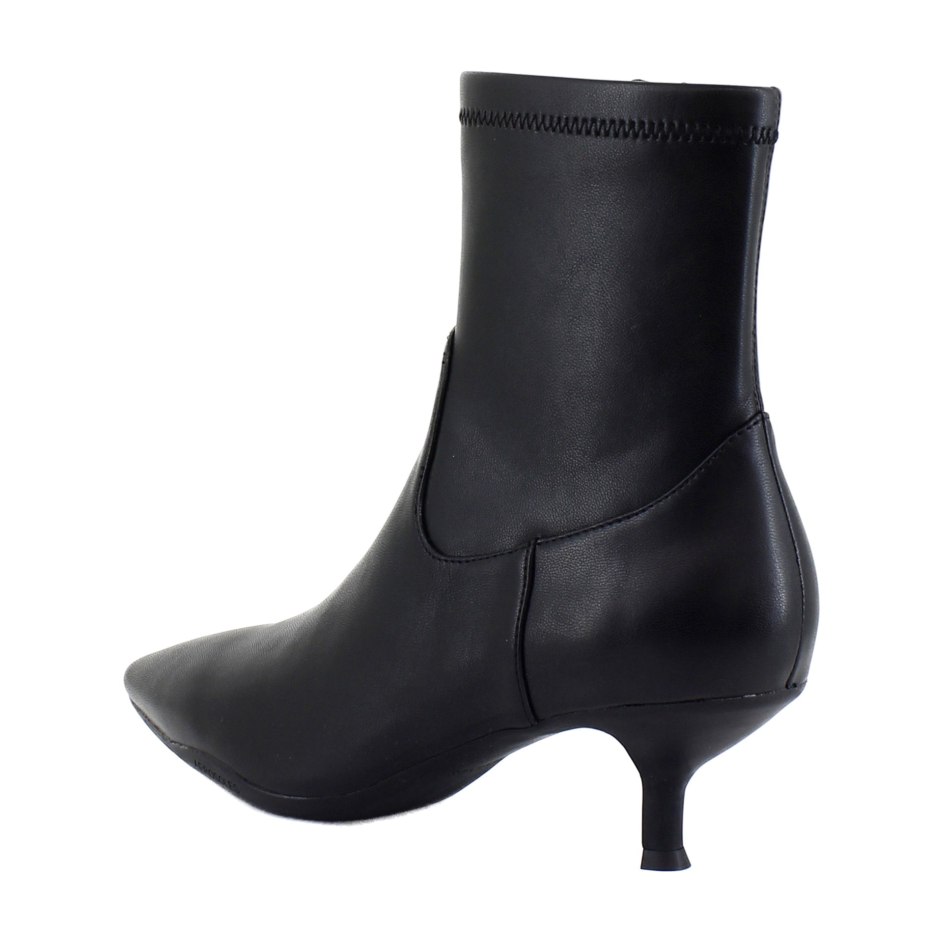 Black Stretch Faux Leather