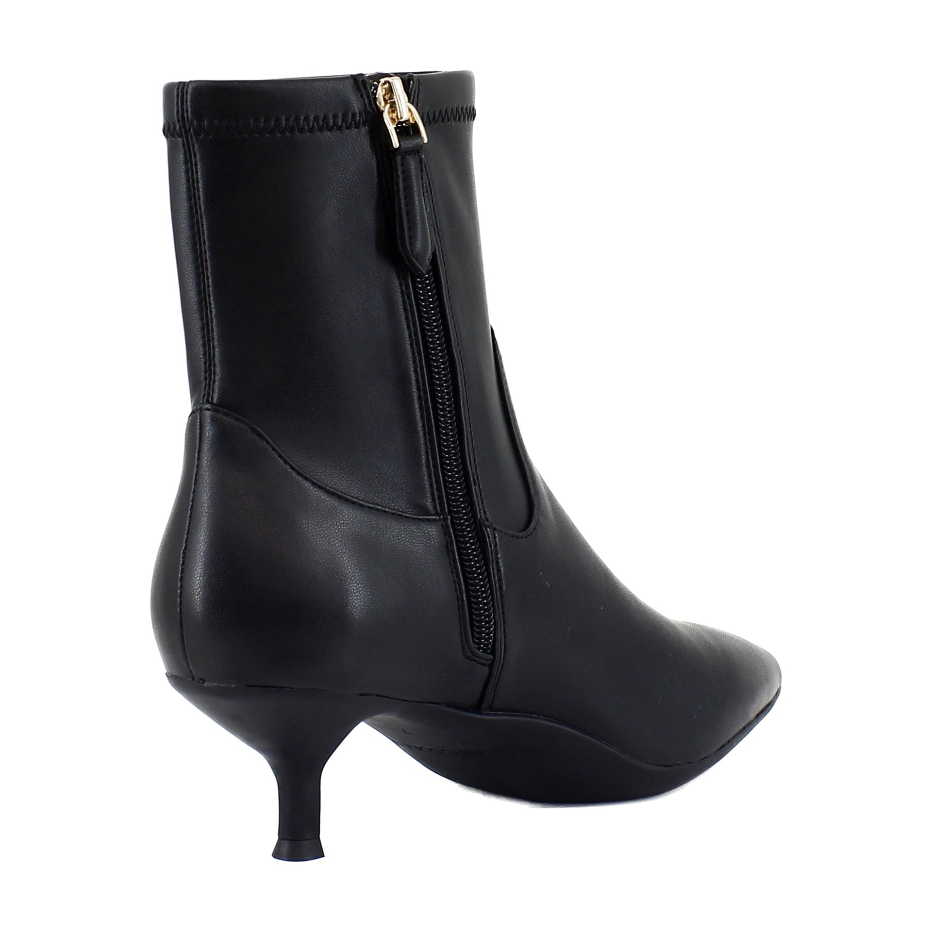 Black Stretch Faux Leather