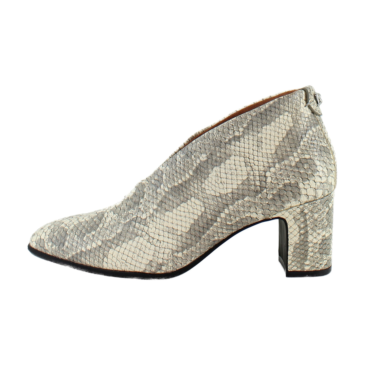 Roccia Snake Print Embossed Leather