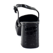 Black Croco Faux Leather