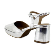 Silver Mirror Metallic Faux Leather