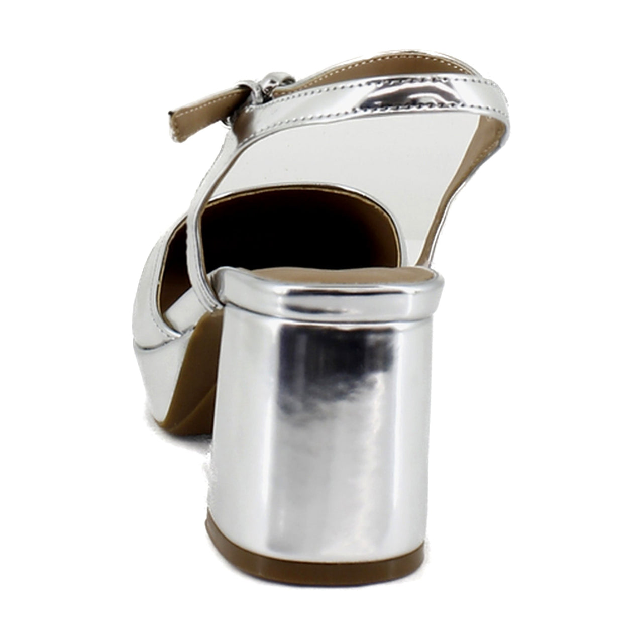 Silver Mirror Metallic Faux Leather