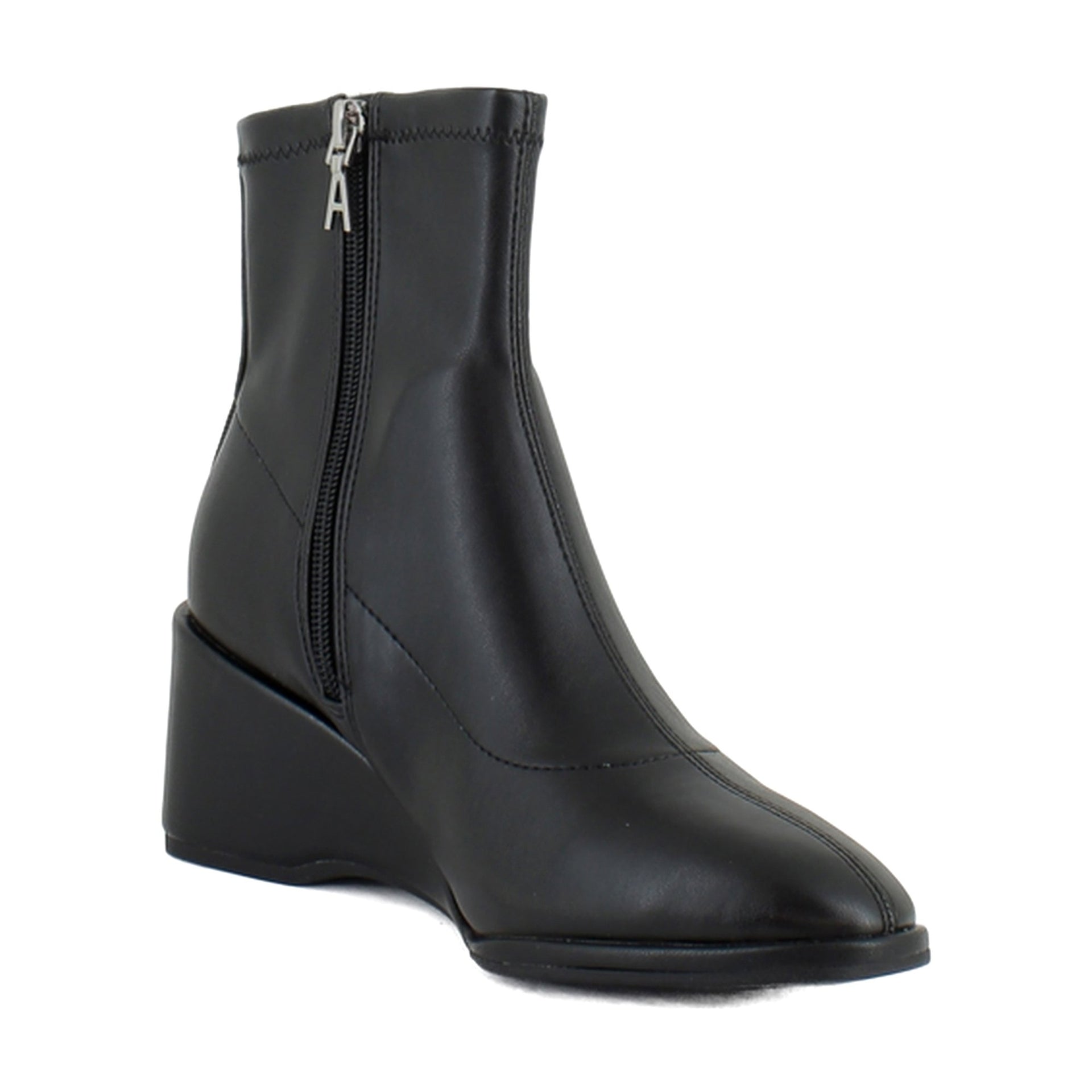 Black Stretch Faux Leather