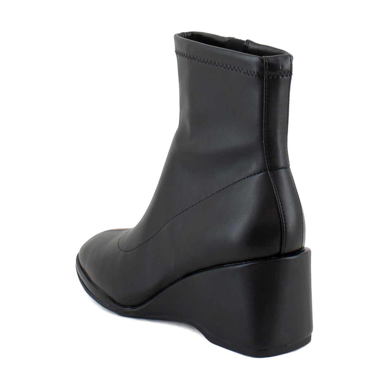 Black Stretch Faux Leather