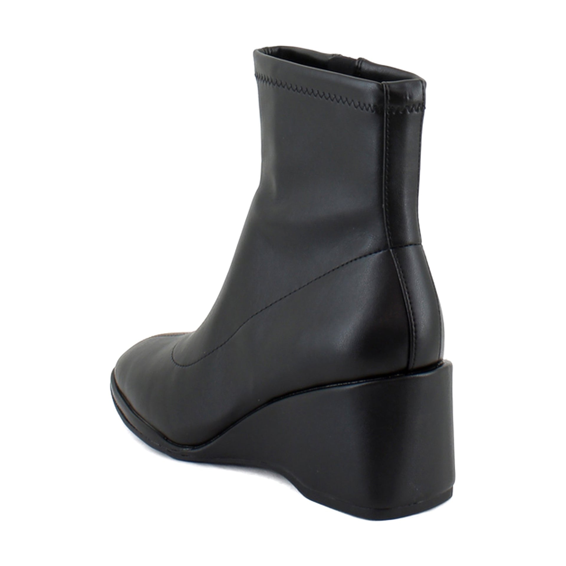 Black Stretch Faux Leather