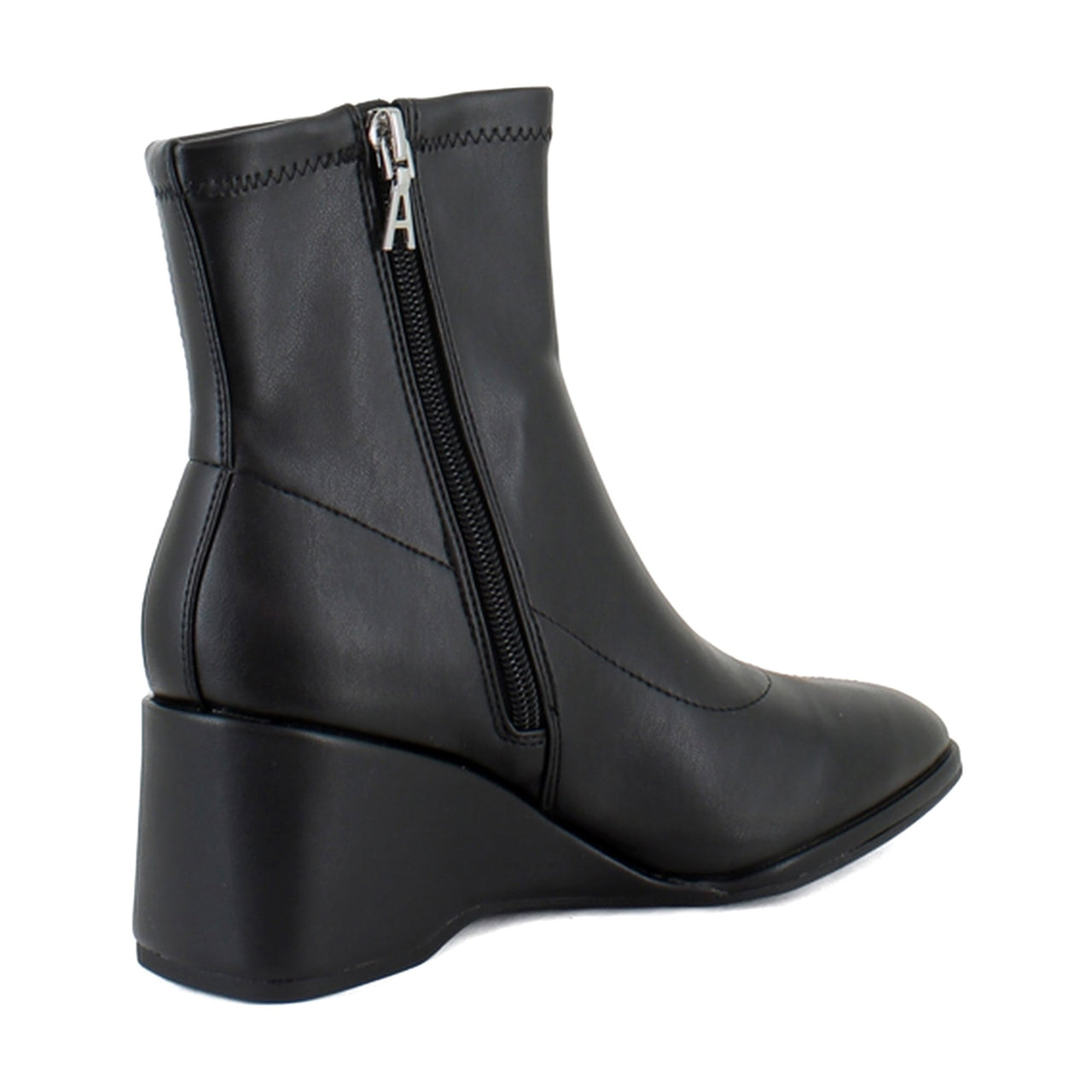 Black Stretch Faux Leather