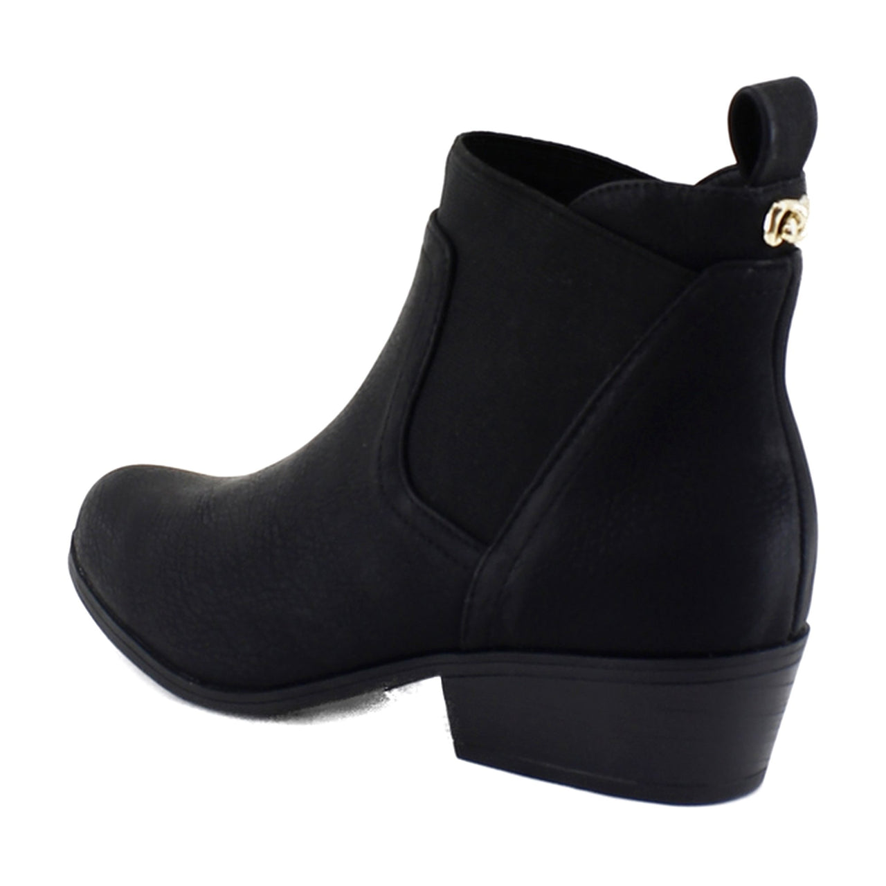 Black Grainy Faux Leather