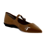 Tan Patent Faux Leather