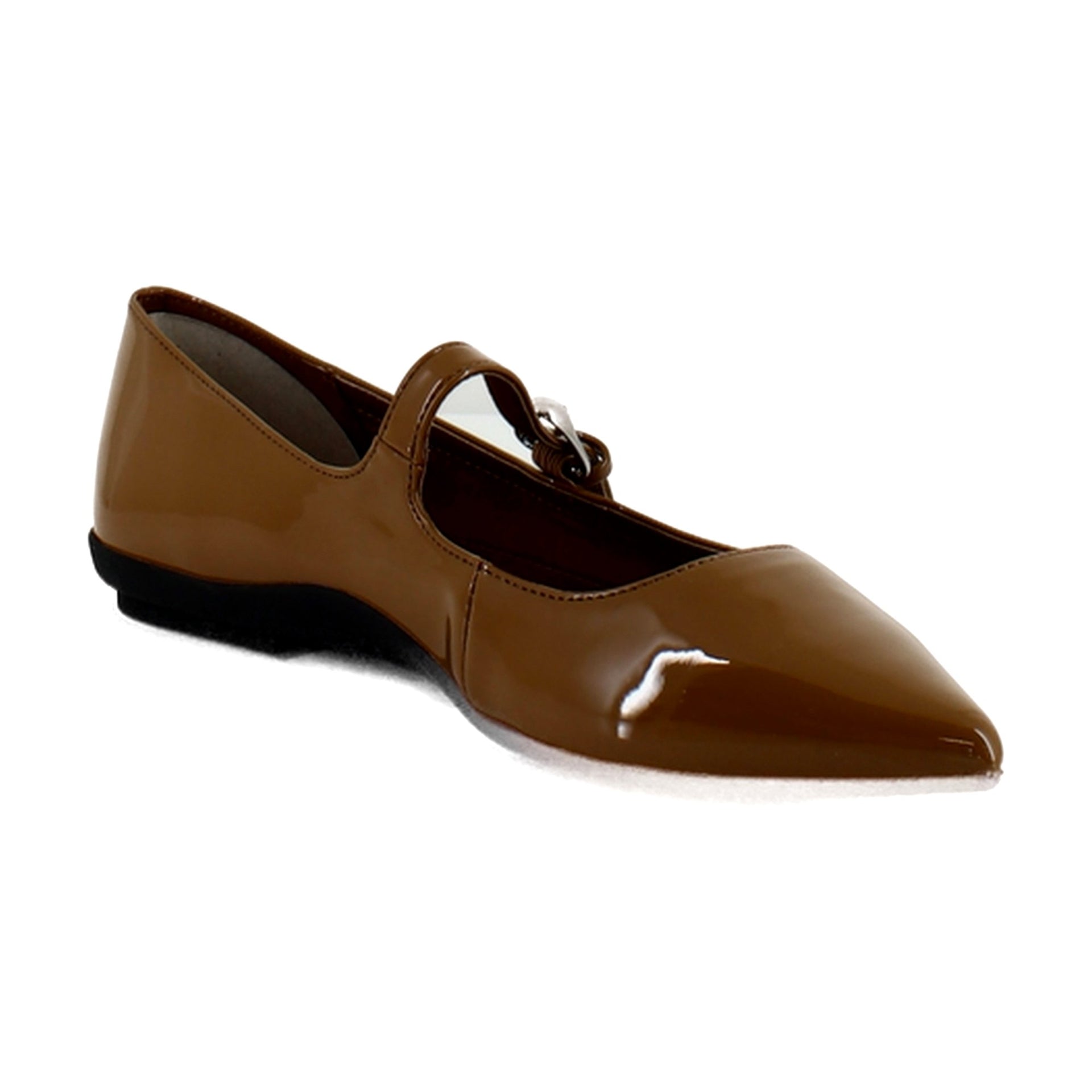 Tan Patent Faux Leather