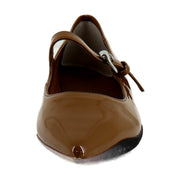 Tan Patent Faux Leather