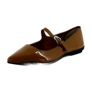 Tan Patent Faux Leather