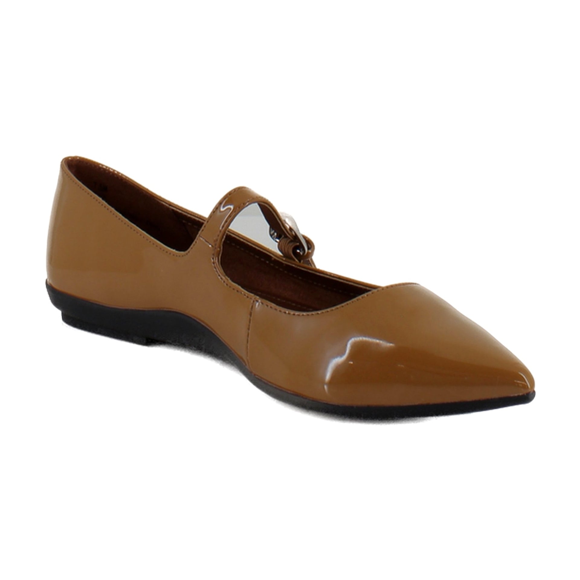 Tan Patent Faux Leather