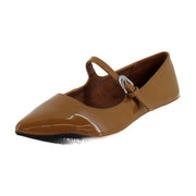 Tan Patent Faux Leather