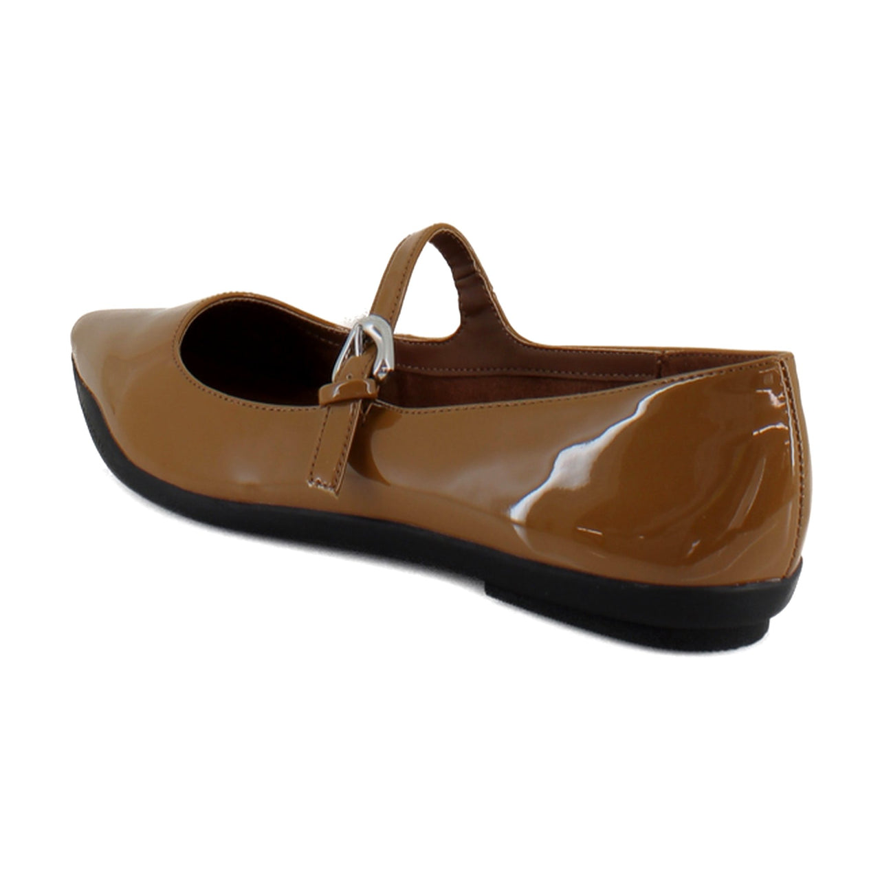 Tan Patent Faux Leather