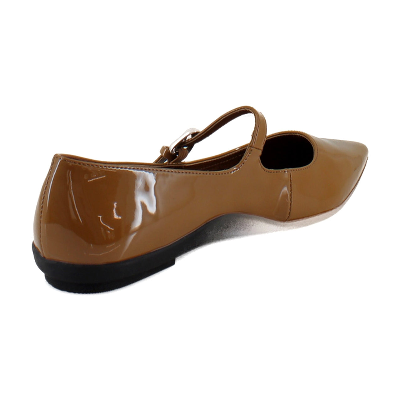 Tan Patent Faux Leather
