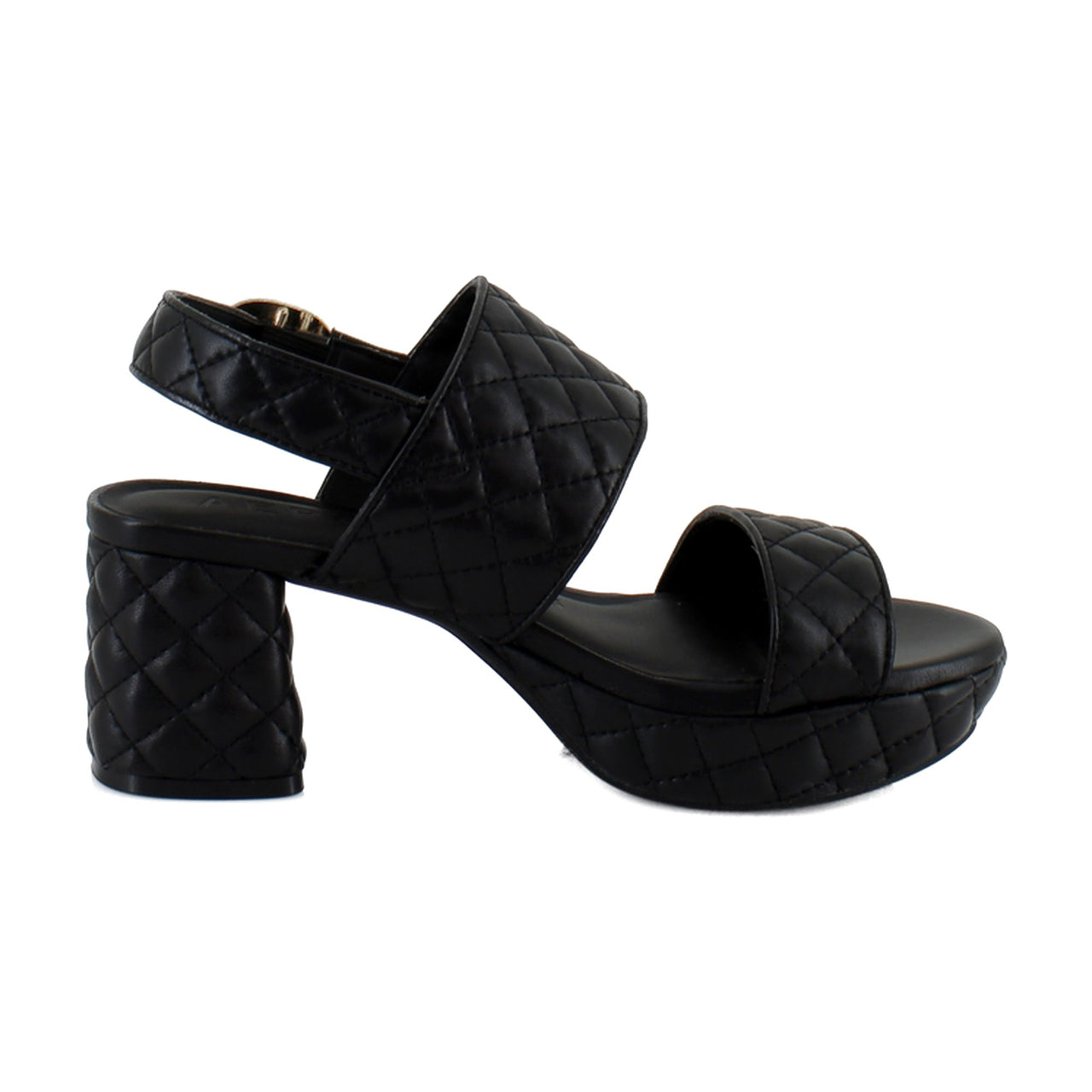 Black Quilted Leather