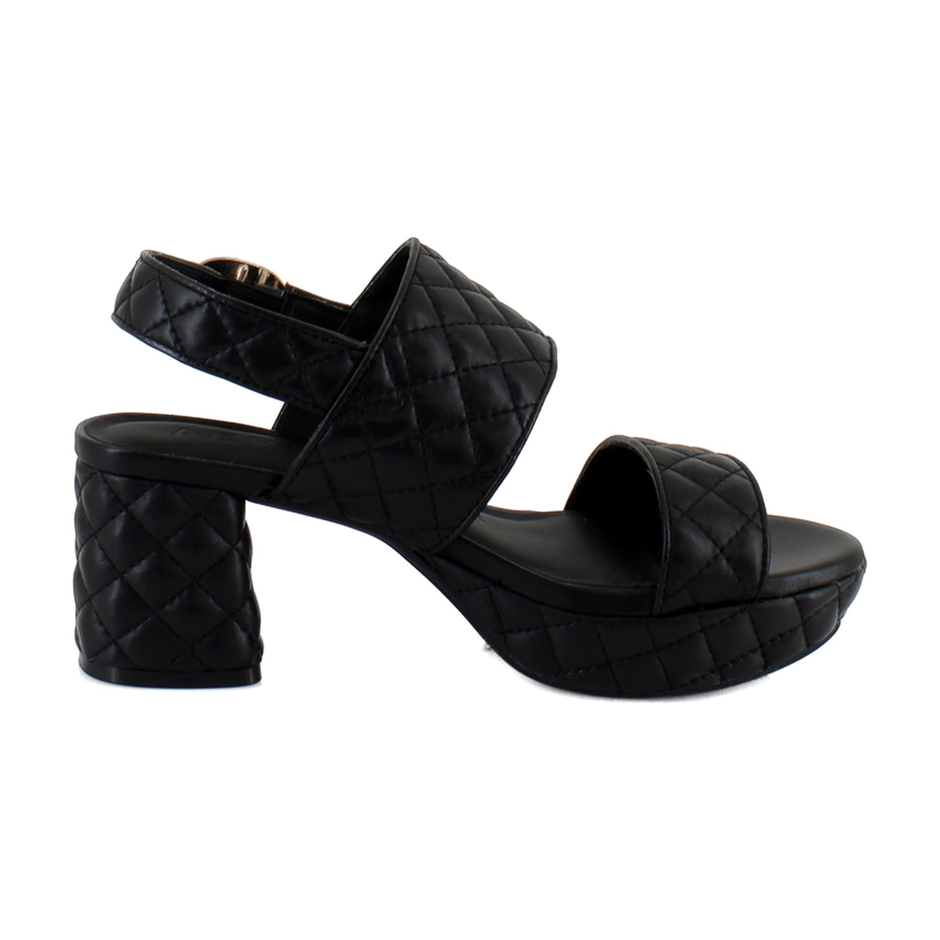 Black Quilted Leather