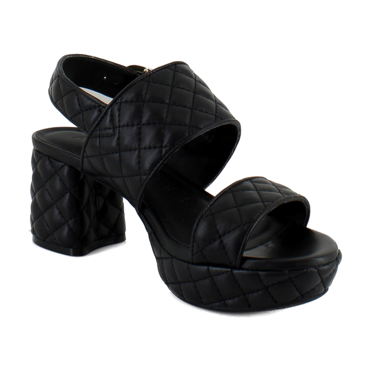 Black Quilted Leather