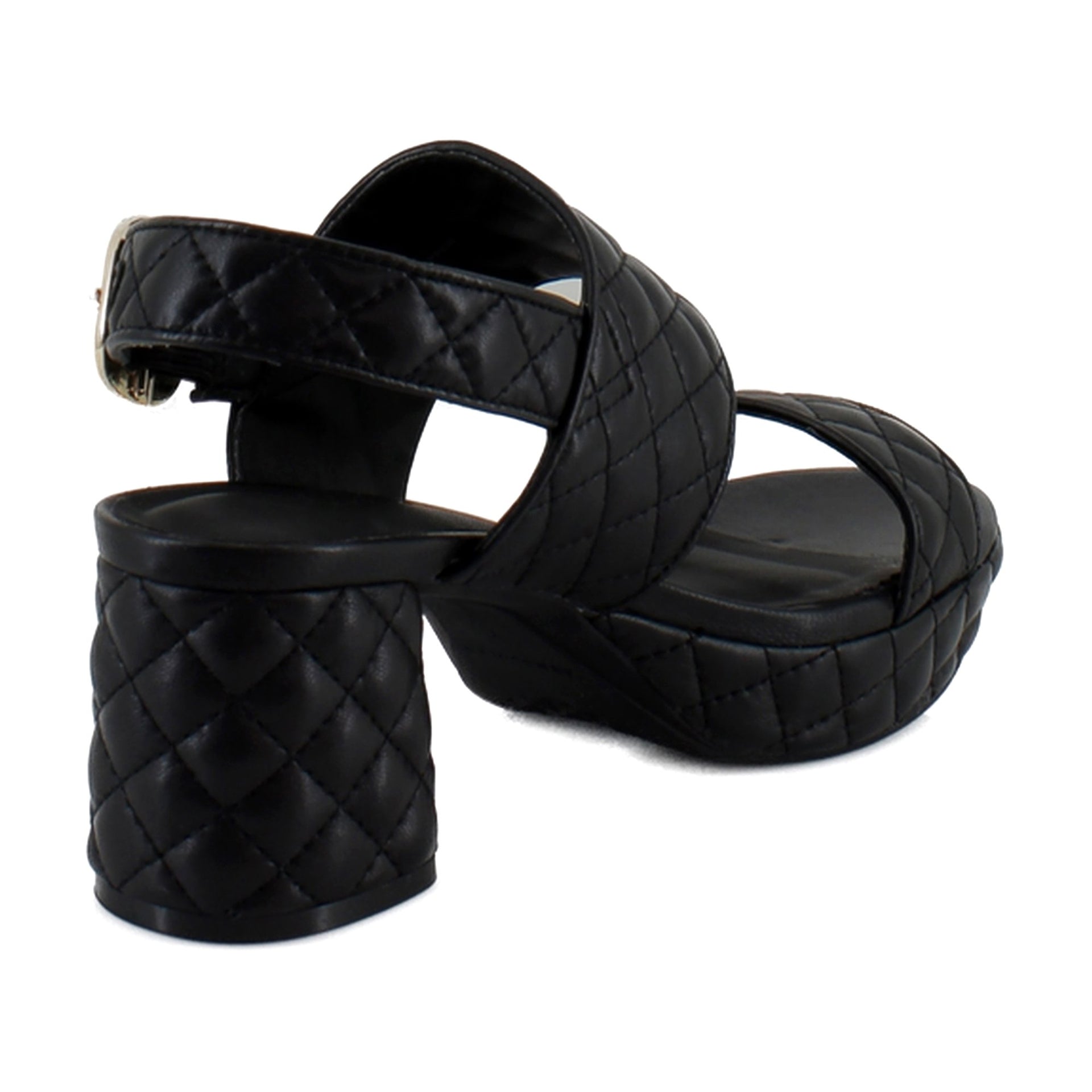 Black Quilted Leather