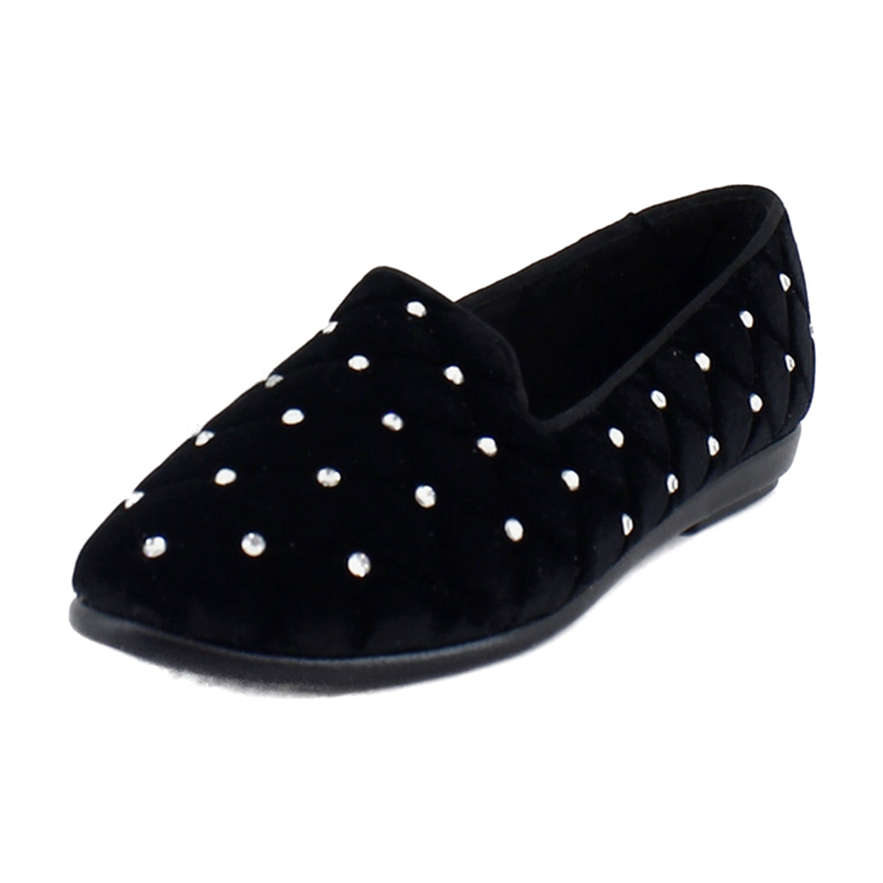 Black Quilted Velvet