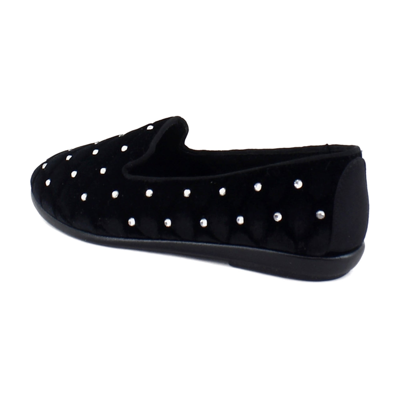 Black Quilted Velvet